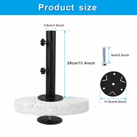 YZZHAJ Universal Granite Umbrella Stand Tube Outdoor, Umbrella Pole Replacement Umbrella Mount, Stone Umbrella Tube Base for Outside,Upgrade Heavy Duty Umbrella Stand Tube Set for Granite