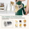 Rotary cheese grater - hand-cranked,5in1 washable & easy to clean
