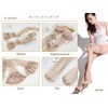 [POSITIVE] Anti-Slip Garter Stockings, Set of 3 Pairs, White 3-Pack