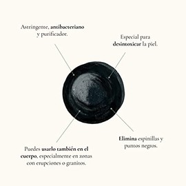 Remedios del Bosque Jabón Facial Desintoxicante con Carbón Activado y Árbol del té, 50 Gr.