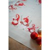 Vervaco Stamped Tablecloth Cross Stitch Kit 32"X32"-Christmas Gnome Skiing -V0172852