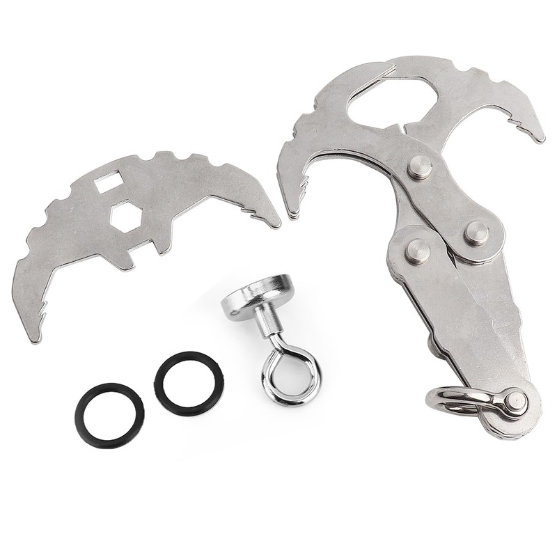 1pc Multifunctional Stainless Steel Grappling Hook Climbing Claw Outdoor Survival