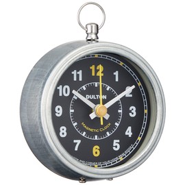 Dulton H20-0244ROBK Magnetic Clock Round Black Small Magnetic Clock Height 73mm Width 65mm Depth 23mm