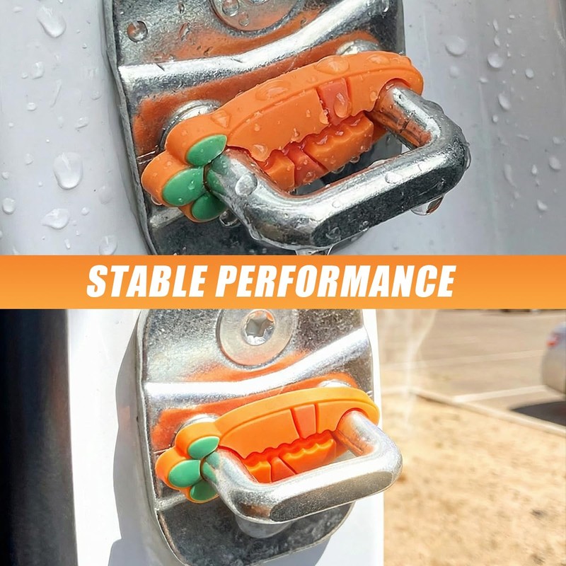Car Door Latch Lock Covers, Cute Carrot Shape Silicone Shock