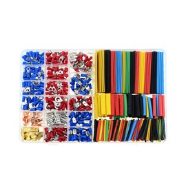 678PCS Heat Shrink Tube Sleeving Set Car Electrical Wire Terminals Insulated Crimp Connectors Spade Set Kit with Storage Box