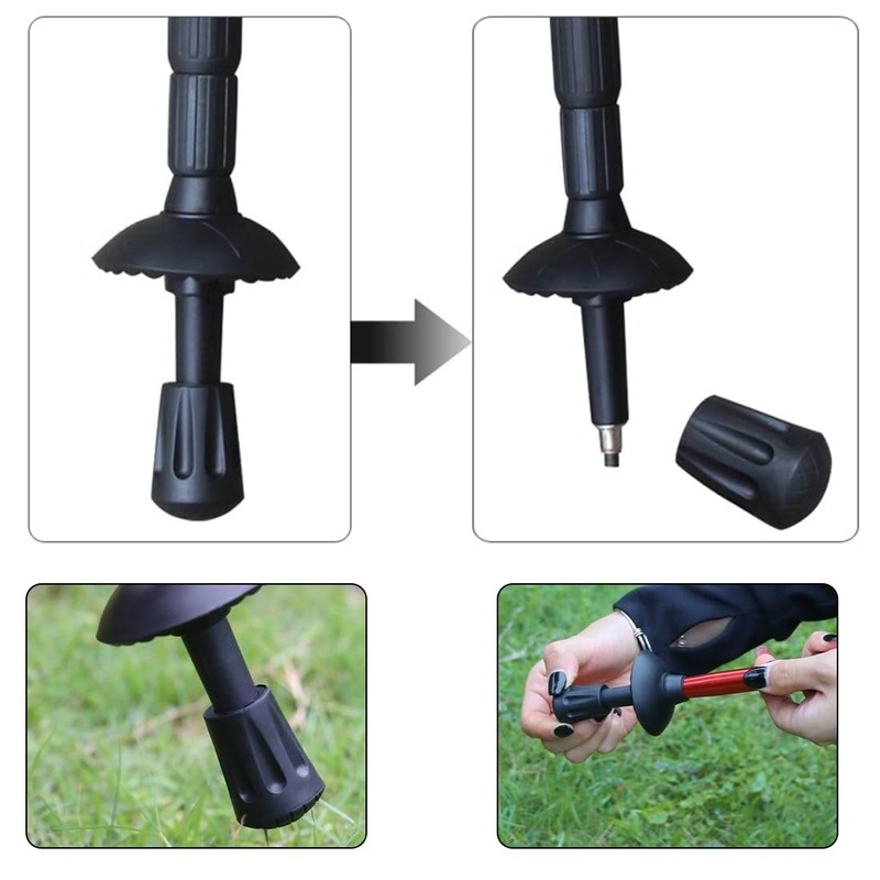 SULIUDAJI Pack of 4 Nordic Walking Pads, Walking Poles, Walking