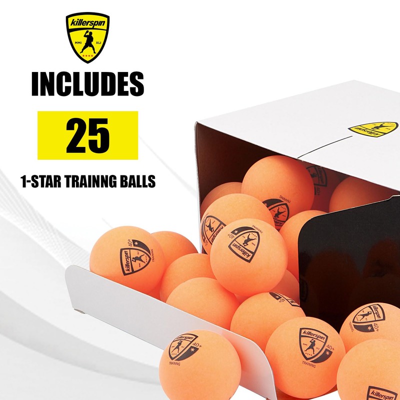 Killerspin Training 1 Star Balls 40+ (Naranja) – 25 Unidades