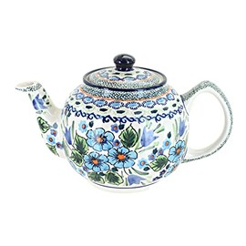 Blue Rose Polish Pottery Ballina Medium Teapot