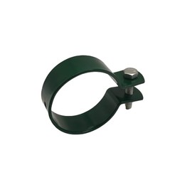 Fence clamp, post clamp, wire link fence, mounting clamp, 38 mm, 48 mm, 60 mm, in green, RAL 6005 (diameter 48 mm)