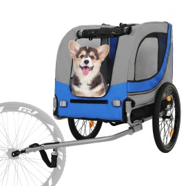 High Quality Luxury Pet Trailer Outdoor Foldable Cargo Trailer Stroller Jogger for Bike 2 in 1 Dog Bike Bicycle With Wheels