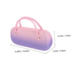 Veemoon Compact Hard Shell Glasses Case for Boy Girl and Women Wear-resistant Folding Eyewear Holder Stylish Portable Sunglass Organizer for Travel Coin Purse and Handbag Use Design