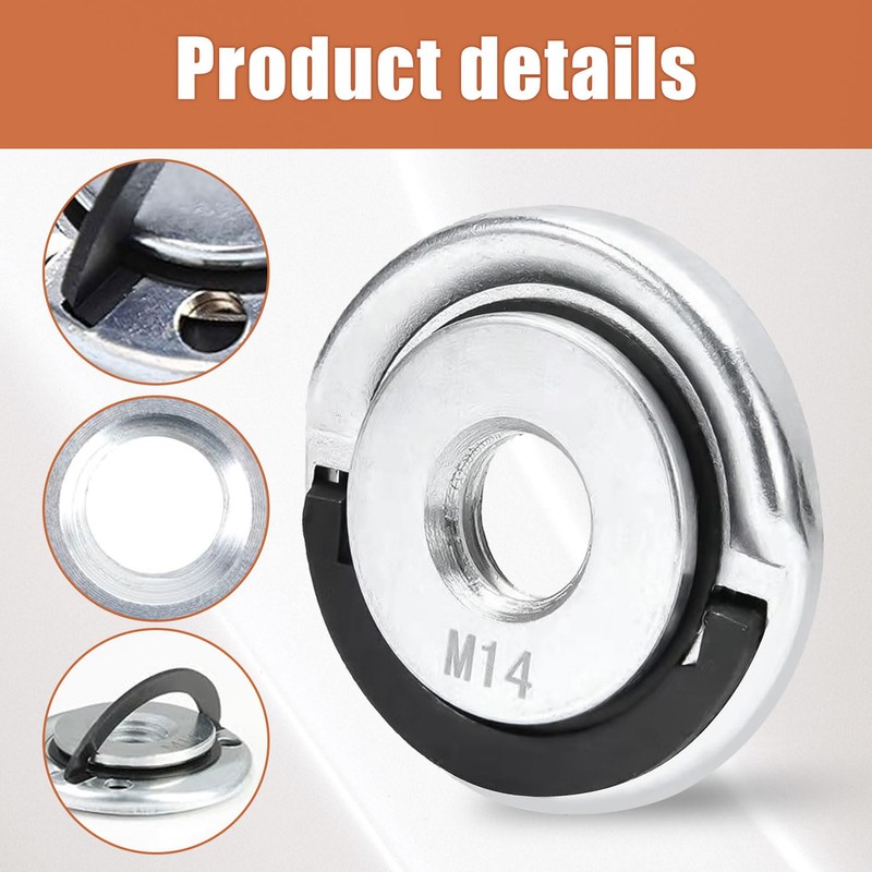 Angle Grinder M14 Quick Release Nut, Heavy Duty Stainless Steel