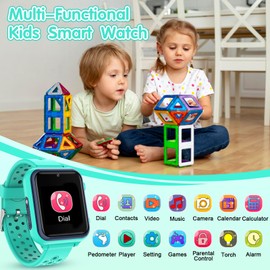 Smooce Kids Smart Watch Phone,Boys Girls Kids Smartwatch with Calling SOS Puzzle Games Music Camera Video Alarm Recorder for 3-12 Years Old Children Gifts