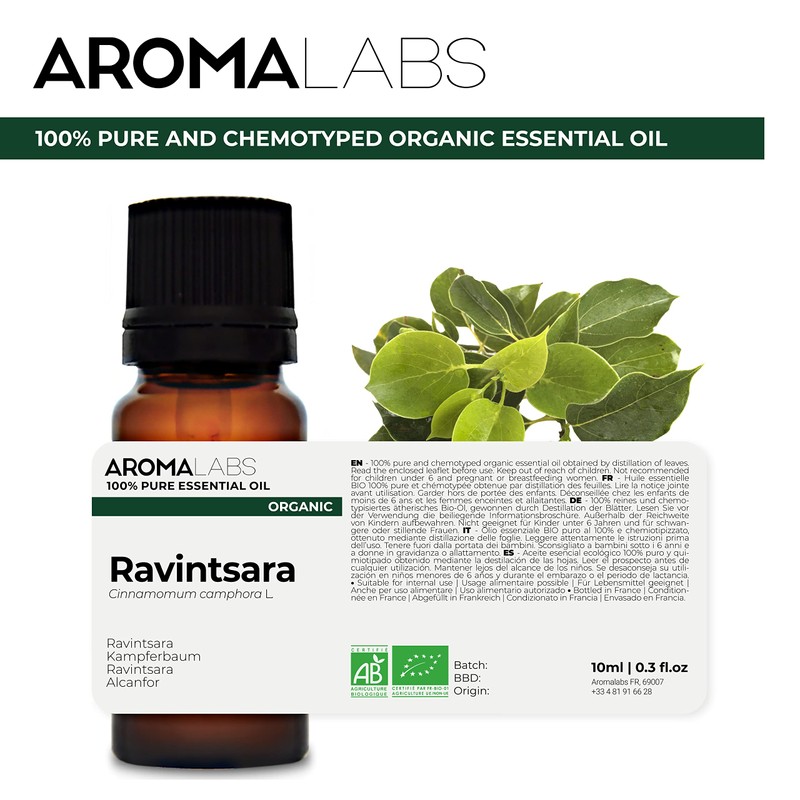 BIO - RAVINTSARA Essential Oil - 10mL - 100% Pure,