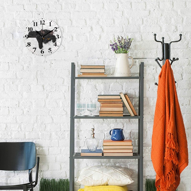 susiyo Round Wall Clock Battery Operated Decor Clocks for Living