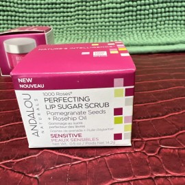 Andalou Naturals ( 2 ) Andalou 1000+ Roses Perfecting Lip Sugar Scrub 0.5oz New In Box NIB