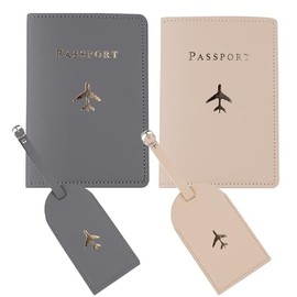 Travel Holder Set,Honeymoon Gift,Slim Passport Case Covers and Organizer Slots Couple Travel Luggage Tags,Wedding Bridal Shower GiftWallets Travel Holder Set,Couple Travel Luggage Tags