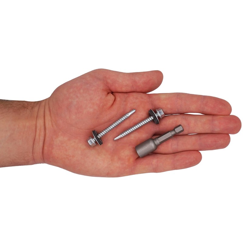 SKIR'CO (80 pcs) Zinc Plated Roofing Screws 5.5 x 50