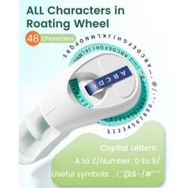 Airmall Omega S Embossing Label Maker Machine, 3D Handheld Vintage Embossed Label Printer, Inkless Manual Portable Labeler Suit for Kid Tech Home School and DIY Green