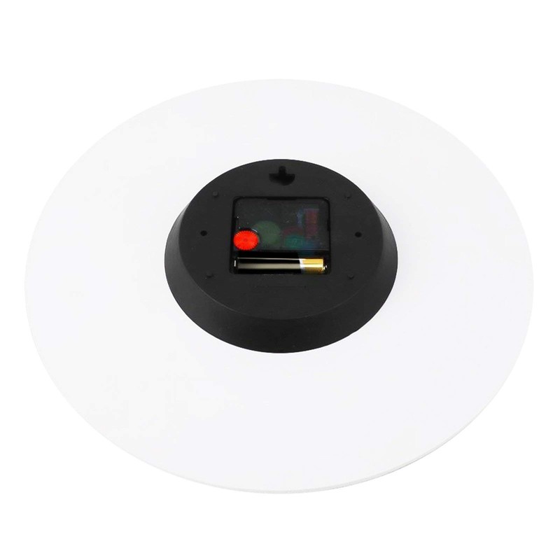 LetusZhogo Pizza Wall Clock 15 Inch Battery Operated Non Ticking