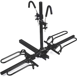 MaxxHaul 50959 2-Bike Hitch Mount Platform Rack for Cars, Trucks, SUVs, Minivans – Fits 2" Hitch Receiver, Supports Up to 75 lbs – Anti-Rattle, Adjustable for E-Bikes, Includes Hitch Tightener