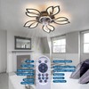 Dalouguan Ceiling Fan with Lights Remote Control, 26" Black Low