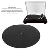 Turntable Slipmat, 12 Inch Record Rubber Mat, Antistatic, Vibration Resistant,