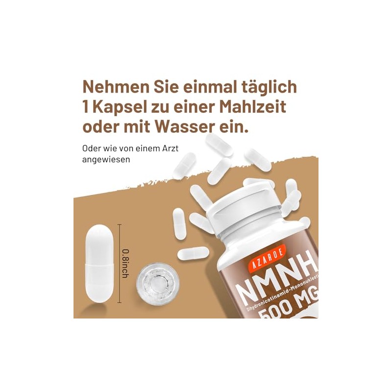 NAD Capsules Alternative 500 mg, 60 Capsules - No Additives,