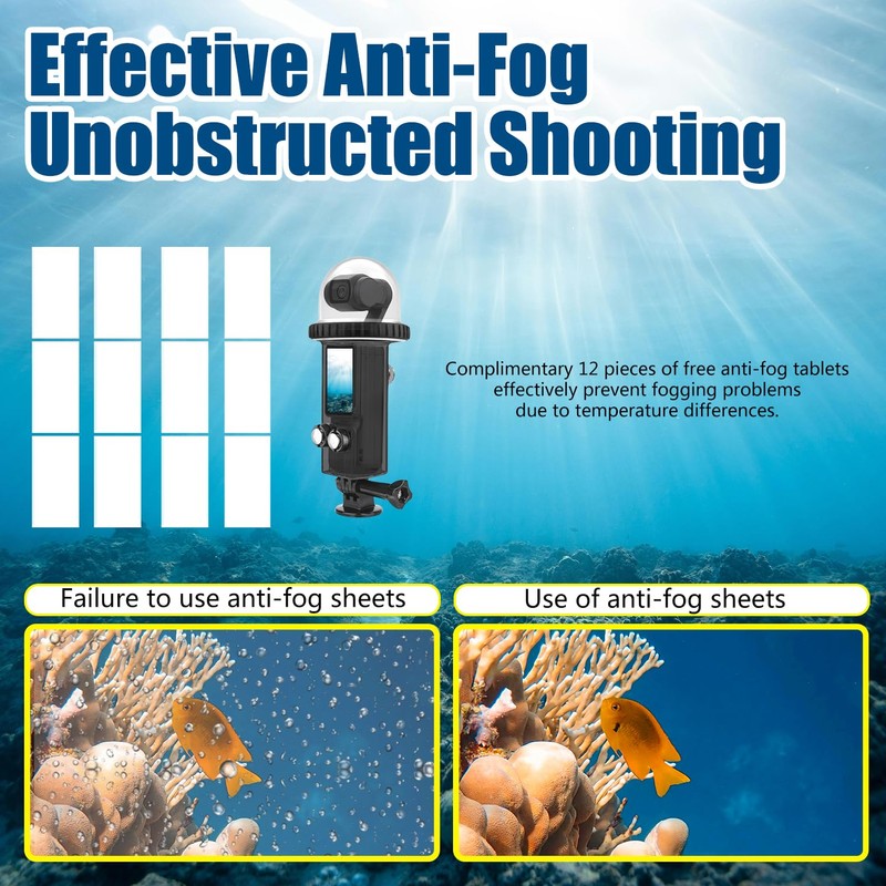 WEWOGA Osmo Pocket 3 40M/131FT Underwater Diving Case Protective Shell