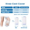 Knee Cast Cover for Shower, Waterproof Knee Cast Bag for