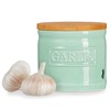 ONEMORE Garlic Keeper for Counter, Garlic Holder Countertop Storage Container,