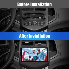 Car Radio Stereo for Chevy Aveo Sonic 2011 2012 2013 2014 2015 with Wireless Android Auto Carplay 2G+32G 9 inch Android 13 Touch Screen with SWC WiFi GPS Navigation DSP Bluetooth Free Backup Camera