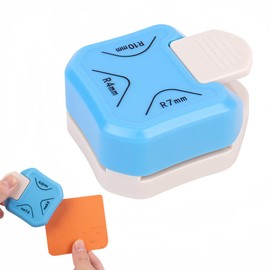 3-In-1 Corner Rounder Punch, Corner Cutter for Crafts, Card Cutter for Card Making Scrapbooking Paper Craft, Corner Punch With Three Radius Options (4mm/ 7mm /10mm) - Blue
