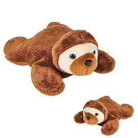 The Dreidel Company Plush Mighty Mights, 3.5" Inch Plush Stuffed, Super Soft and Cuddly Animal Toys, Classroom Decorations, Boys and Girls (Sloth)
