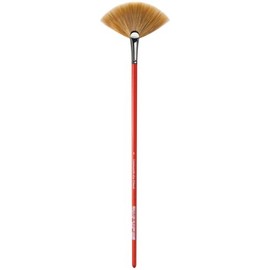 da Vinci Varnish & Priming Series 406 Fan Blender Brush, Ox Hair Sabeline with Red Polished Handle, Size 4
