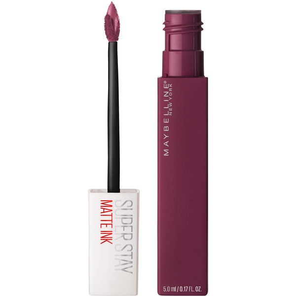 Maybelline New York Super Stay Matte Ink Liquid Lipstick, Long Lasting High Impact Color, Up to 16H Wear, Believer, Deep Plum, 0.17 fl.oz
