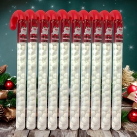 10 Pcs G-BOX Freeze Dried Candy Cane Tubes - Perfect Fun Christmas Candy & Stocking Stuffers! Freeze Dried Mini Marshmallows, Decorative Stocking Stuffer Candy Idea. (10 Mini Marshmallow Canes)