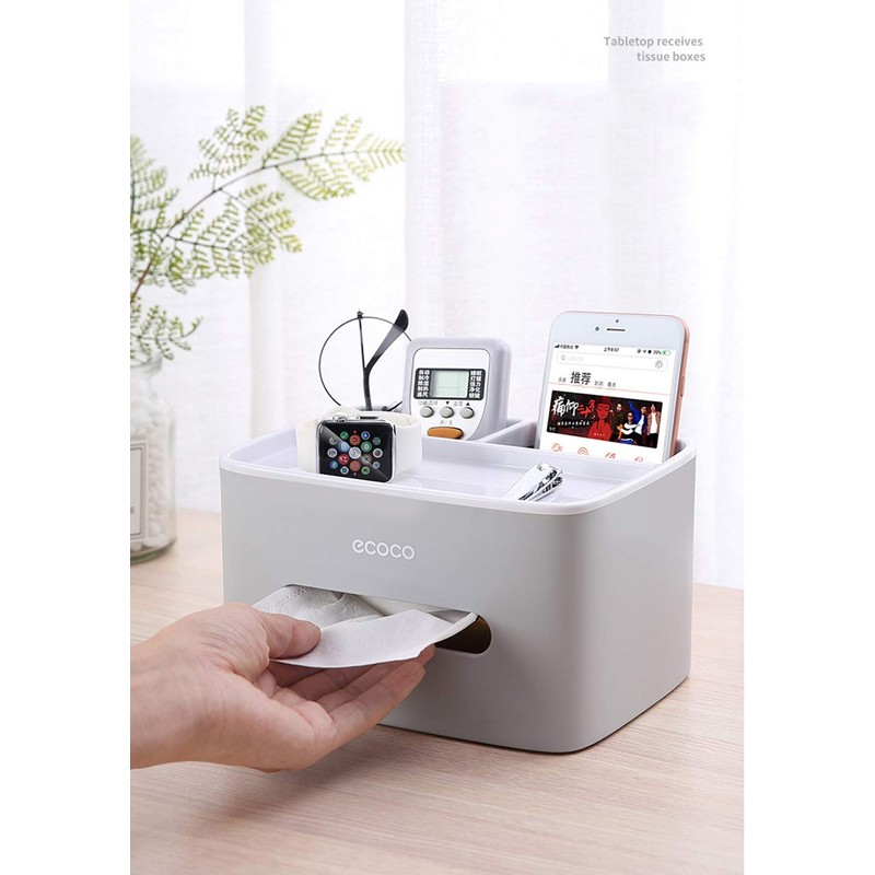 MHTECH Multifunction Tissue Box, Remote Control and Tissue Holder, Organizer
