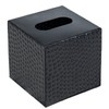 MyGift Brushed Black Hammered Metal Tissue Box Cover Holder with