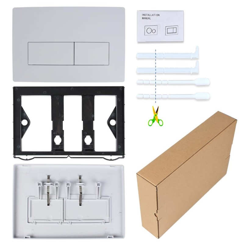 Toilet Flush Plate Kits, Toilet Dual Flush Button Replacement, White
