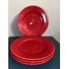 Mainstays Home Cherry Red Set of (4) 10” Luncheon Plates