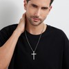 Men Cross Necklace Large Cross Necklace for Men Stainless Steel