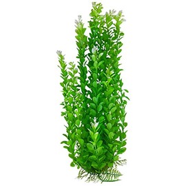 Jumbo Extra Large Tall Plastic Seaweed Aquarium Plant 19-20 Inch (50-52cm) Tall, Green Bushy Leaf Plant with Base 19-20 Inch Fish Tank or Pond Decoration Ornament
