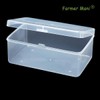 2 Packs Small Transparent Plastic Storage Case, Clear Rectangle Bead
