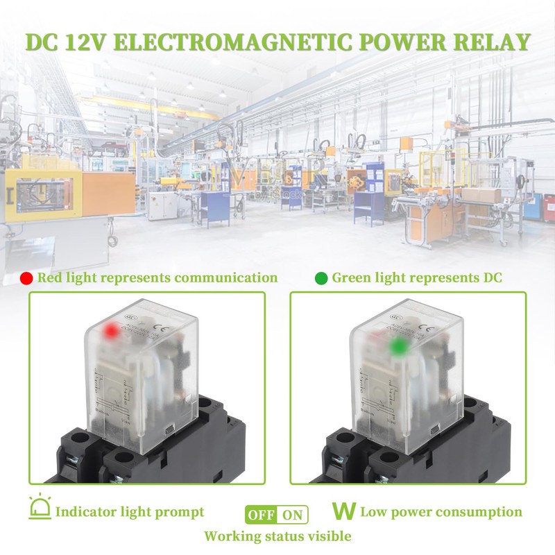 EPLZON AC 12V Electromagnetic Power Relay HH52P JQX-13FL 62PL Coil