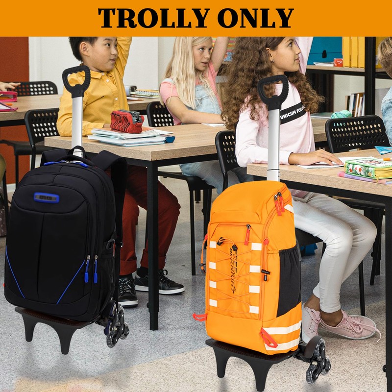 Backpack Trolley with Edge Guard 6-Wheels Rolling Dolly Cart for