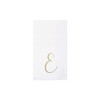Vietri Papersoft Gold Monogram Guest Towels - E Pack/20-7.75" x
