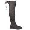 Brinley Co Women's Spur Over The Knee Boots, gray