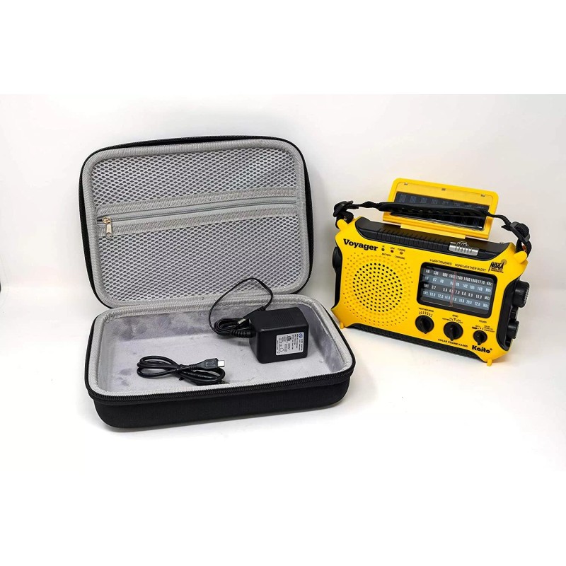 Kaito KA500 Voyager Solar Crank Emergency Weather Alert Radio Bundle