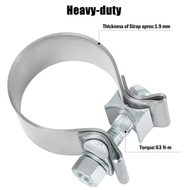 Vitonsbay 2.75 Inch Exhaust Clamp,2 3/4 Narrow Exhaust Band Clamp